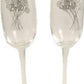 Personalised 5th Wedding Anniversary Champagne Glasses Flower