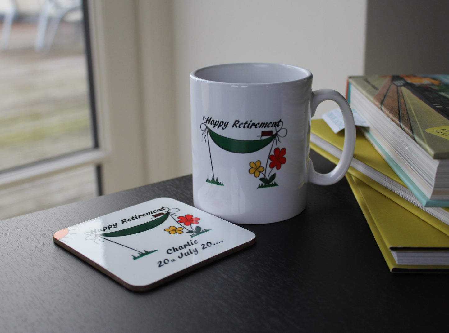 Retirement Ceramic Mug & Coaster: Gift Set