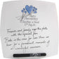 Personalised 20th Wedding Anniversary Plate Square Flower