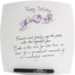 80th Birthday Gift Square Plate Sweet Pea