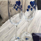 65th Wedding Anniversary Champagne Glasses: (Flower)