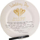 Personalised Wedding Day Plate Round (Gold Hearts)