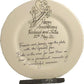 Personalised 15th Wedding Anniversary Plate Round Flower