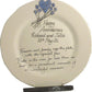 Personalised 20th Wedding Anniversary Plate Round Flower